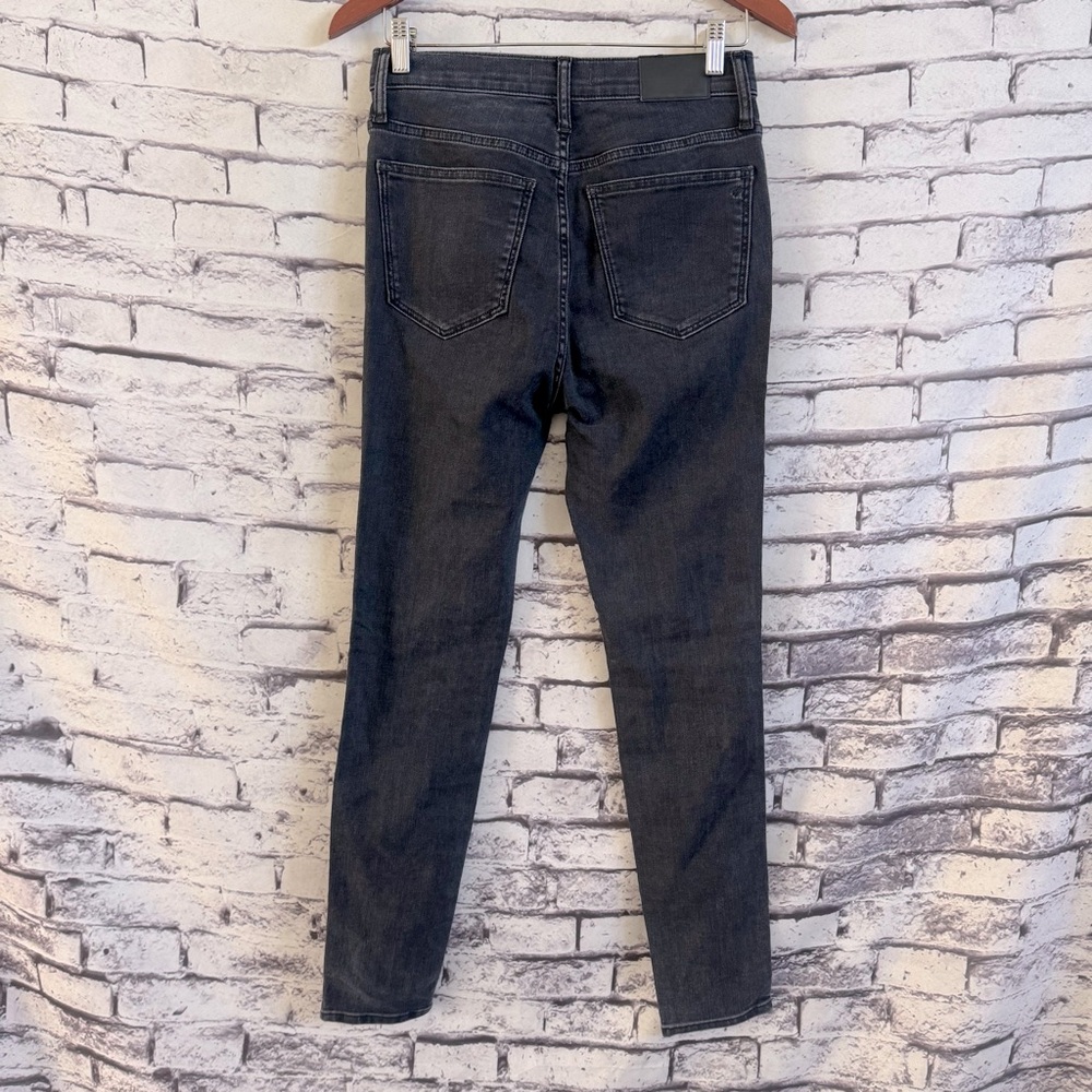 Madewell 10" High-Rise Skinny Jeans in Robert Wash Button-Front Edition Size 27 - Picture 3 of 7